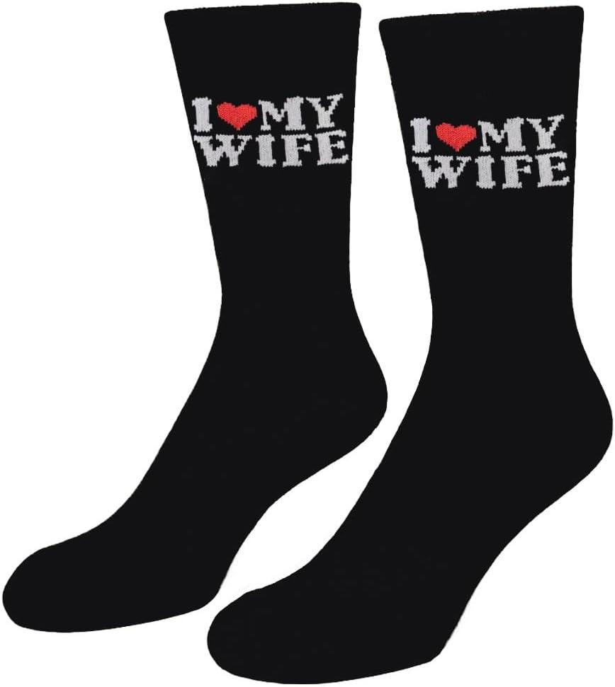 Gift for Boyfriend I Love My Girlfriend Socks Christmas Anniversary Birthday Valentines Gifts for Boyfriend Husband, One size