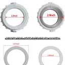 UCEDER 2 Pack Spa Hot Tub Heater Split Nut Unions with Screw, 2 pcs Heater Gasket/O-Rings,(Actual Size 3 Inch,Suitable for 2 Inch Heater Assemblies)