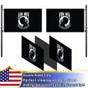 Volta Double Sided Pow Mia Flag 2x3ft, Outdoor Heavy Duty 3-Ply Durable Nylon Progressive Flag with Canvas Header/Brass Grommets for Indoor and Outdoor Decoration