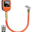 ETENWOLF T600 Digital Tire Pressure Gauge 0250 PSI, ANSI B40.7 2A Grade High Precision(PlusMinus 1%),Tire Gauge for Tire Pressure with Rubber Hose, Replaceable AA Batteries