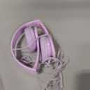 Headphones Wired with Microphone, Over Ear Foldable 3.5mm Plug in Headphones with 4.9ft Tangle-Free Nylon Cord for Tablet, Laptop, MP3/4, School, Airplane Travel (Purple)