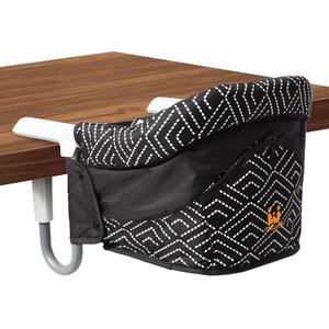 MTWML Portable High Chair for Table,Hook On High Chair that Attaches to Table,Space Saver Clip On Counter Seat for Baby,Easy Clean Baby Feeding Clamp Seat with Carry Bag for Travel(Stripe-Black)