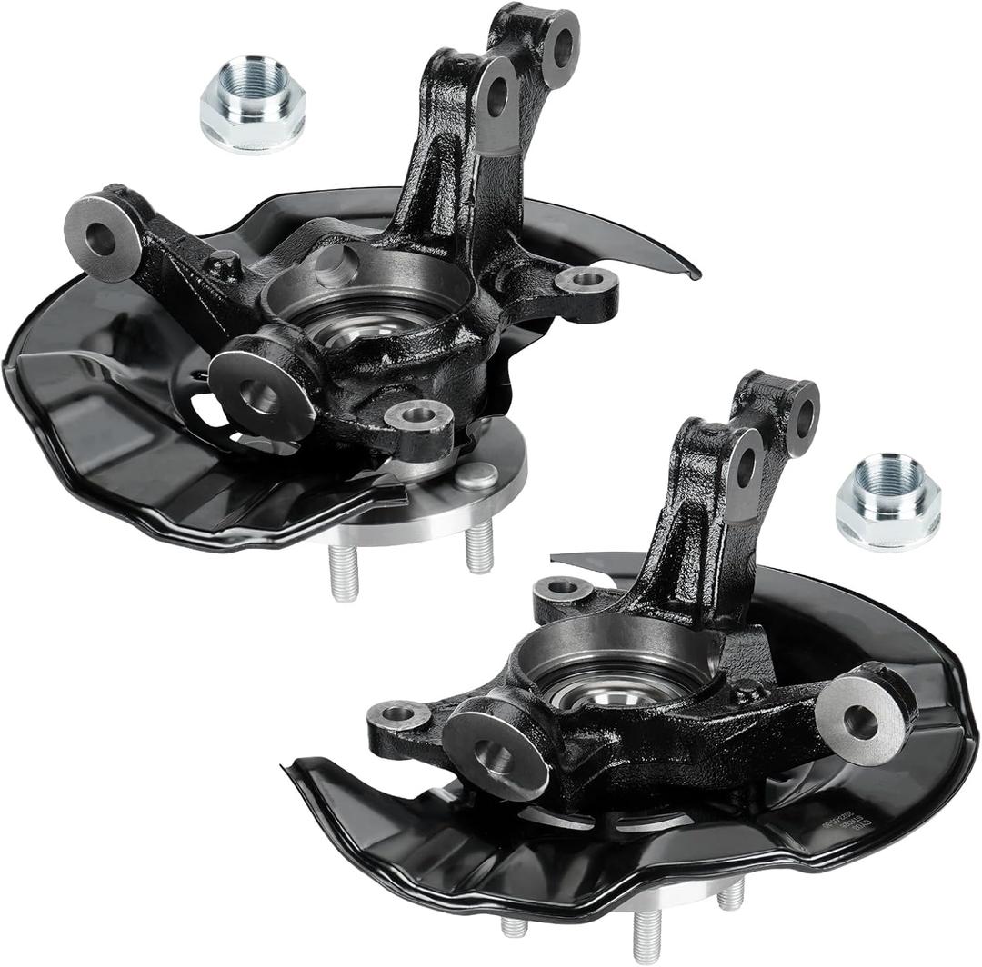 2PCS Front Steering Knuckles & Wheel Bearing Hub Assembly Fit for Toyota Corolla 1.8L 2.4L FWD 2009-2013, Matrix 1.8L 2009-2013, 698-381, 698-380, Left Drive & Right Passenger Side