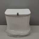 2.4 Gallon Kitchen Compost Bin for Counter Top or Under Sink, Hanging Small Kitchen Trash Can with Lid, Wall Mounted Waste Basket Bin Garbage Can for Bathroom (White)