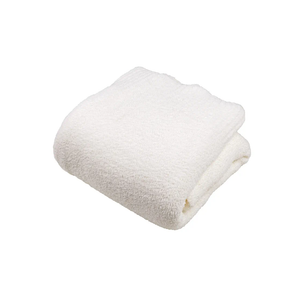 JOOJA Cream White Blanket Warm Queen Size Fuzzy Knitted Blanket, Oversized Luxury Bed Blankets, Soft Queen Blanket for Bed, Lightweight Plush Blanket Queen Size for Cozy Nights (Cream, 90x90)