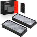 A-Premium 2-PC Cabin Air Filter with Activated Carbon Compatible with Hyundai Sonata 2003-2005 2.4L 2.7L, Santa Fe 2001-2006 2.4L 2.7L, Santa Fe 2003-2006 3.5L, XG350 2004-2005 3.5L