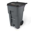 Rubbermaid Commercial Products BRUTE Rollout Plastic Trash/Garbage Can/Bin with Wheels 65 Gal for Restaurants/Hospitals/Offices/Back of House/Warehouses/Home