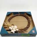 Harvest Dried Floral Wreath, Pancho Ring, Rahul Cut and Bell Cup, 3.14 in H x 19.6 in Dia, For Indoor and Covered Outdoor Use