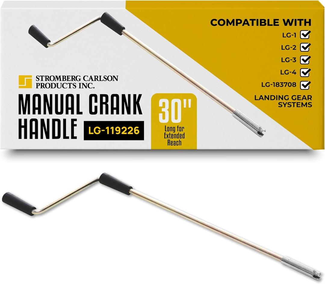 Stromberg Carlson LG-119226 Manual Crank Handle - Replacement for Landing Gear Systems  Heavy-Duty Steel Utility Tool for 5th Wheel Trailers