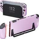 DaierTek Dockable Hard Case Protector for Nintendo Switch 2 2025 Slim Purple Dock Split Cover Compatible with Switch2 for Girl Boy Kid