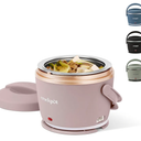 Crock-Pot 20-Ounce Electric Lunch Box, Portable Food Warmer, Blush Pink | Perfect for Travel, Car, On-the-Go | Spill-Free, Dishwasher-Safe