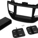 Scosche HY1635SB Compatible with 2016-18 Hyundai Tucson ISO Double Din w/Pocket Dash Kit; Silver Small