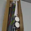 ENJOYBASICS Matte Black Shower Curtain Rod 30 to 76 Inches, 1 Inch Stainless Steel Adjustable Spring Tension Rods No Drill for Bathroom, Closet, Window, Room Divider, Never Rust, Non Slip