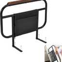Bed Side Rail for Adjustable Bed, Screw Into Wooden Board Only, 17 inch Height for Mattress Less Than 10 Inches, 1 pc