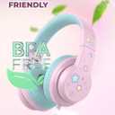 iClever Kids Headphones for School/Travel with Safe Volume 85dBA, HS19S Stereo Sound Over-Ear Girls Boys Headphones for Kids, Foldable 3.5mm Wired Headphone for iPad/Computer