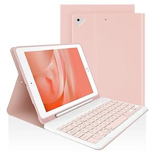 Amazon.com: LAMA Keyboard Case for iPad 9.7 inch 2018 (6th Gen)/ 2017 (5th Gen)/2016 iPad Pro/Air 2/1, Thin - Detachable - Wireless Keyboard Cover with Pencil Holder for iPad 9.7 inch, Auto Sleep/Wake, Pink : Electronics