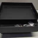 Bamboo Desk Organizer with Drawers Wooden Desktop Storage Drawers for Bills Office Supplies Kitchen Utensils Organizing Tool for Home Classroom Organization No Assembly (3 Drawers, Black)