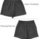 OMKAGI Athletic Sweat Shorts Women High Waisted Summer Lounge Shorts with Pockets (X-Small, 331-dark Grey)