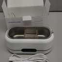 Ultrasonic Jewelry Cleaner, 48KHz Ultrasonic Cleaner Machine for Jewelry, Eyeglasses, Rings, Watch Strap, Dentures- Dual Cleaning Modes, 304 Stainless Steel Tank (White)