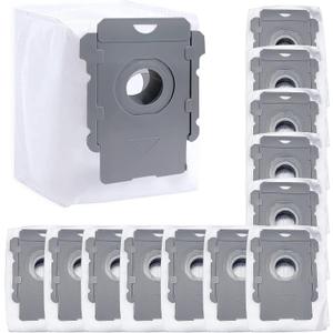 12 Pack Vacuum Bags for iRobot Roomba i1+ i2+ i3+ i4+Combo i5+ i6+ i7+ i8+ j5+ j6+ j8+ S9 Vacuum Cleaner with High Capacity and Long Lasting