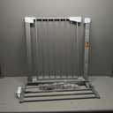 Cumbor 29.7-46" Baby Gate for Stairs, Gifts for Mom-Auto Close Dog Gate for The House, Easy Install Pressure Mounted Pet Gates for Doorways, Easy Walk Thru Wide Safety Gate for Dog, Gray