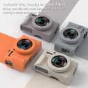 2 x Silicone Case for Powershot G7X Mark II Digital Camera with with Removable Lens Cover and Screen Protector and a Lanyard for Powershot G7X Mark II Accessories -(Orange)