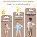 Baby Shower Stand, Adjustable Wall-Mounted Baby Shower Standing Support, Foldable Bath Stand for Infants 636 Months, Toddler Standing Assistance, Easy Install (Cute Octopus)