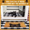 Mindsoft Welcome Peasants Cat Doormat Mat Funny Black Doormat Rug Door Front Door Rug for Bedroom Home Indoor Holiday Decoration 18 x 30 Inch(Peasants Cat)