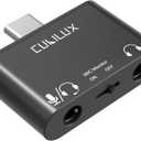 Cubilux USB C to TRRS MIC Adapter with Monitor, Type C Headphone Microphone Splitter, 3.5mm Audio MIC Connector for iPhone 16/15, iPad Pro 13/12.9/11, iPad Air 13/5th/4th, Galaxy, Pixel, Android Phone