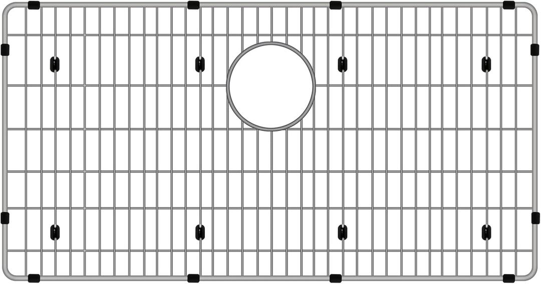 CTXBG2614 Sink Grid, Stainless Steel Bottom Grid 26-3/8" x 14-3/8" x 1-1/4" Single Sink Bowl Protector for Kitchen, Bathroom, Yard, Office, Basement, Garage