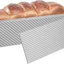 SS&CC Pullman Loaf Pan with Lid 13x4 | 2.2lb Carbon Steel Bread Pan for Homemade Sourdough & Sandwich Bread | Nonstick Bakeware, Heavy Duty & Easy Clean (Silver, 2.2lb (1Pack))