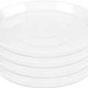 OUPSAUI 4 Pack Clear Plant Saucer 4 6 8 10 12 14 16 18 20 22 Inch Plant Trays for Pots, Plastic Extra Large Planter Saucers for Outdoors Indoors, Drip Catcher Water Tray for Plants (16 Inch)