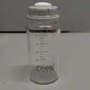 COMI Natural Glass Baby Bottle,Standard Neck Breastmilk Storage Bottle for Fridge,Breast Milk Container,Breast Pump Bottle Compatible with Medela Breast Pump,BPA Free,4PCS (5oz,4 Gray Lids)