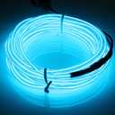 JIGUOOR EL Wire Battery Pack 9.8ft / 3m Bright Neon Light Strip 360 Illumination Neon Tube Rope Lights for DIY, Festival, Party Decoration, Pub, Halloween, Chrismas. (9.8ft / 3m, Blue)