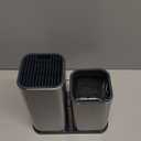 RedCall Kitchen Knife Holder,Stainless Steel Universal Knife Block Without Knives for Countertop,Modern Knife Utensil Holder for Counter,Edge-Protect Knife Storage Organizer (Stainless Steel (Silver))