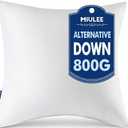 MIULEE Throw Pillow 24" x 24" Inch 100% Virgin Fiber Filling Bed Couch Pillow 