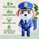 Officer-Style Dog Planter, Cute Animal Shape Flower Planters, Plant Pots for Indoor/Outdoor Garden Decor, Unique Gifts/Souvenirs for Pet Lovers (Officer-Style Dog)