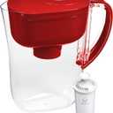 Brita Metro Water Filter Pitcher with SmartLight Change Indicator, BPA-Free, Replaces 1,800 Plastic Water Bottles a Year, Lasts Two Months, Includes 1 Filter, Small - 6-Cup Capacity, Fiery Red