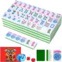 1.2-inch Premium American Mahjong Tile Set. Made of Durable and Sturdy Melamine. Perfect for Multiplayer Games, on-the-go Gaming, and Playing with Family and Friends. (Green)