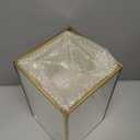 Hewory Glass Hurricane Candle Holder Set of 18, Gold Large Hurricane Centerpiece for Table, Tall Floor Square Pillar Candle Holders Lantern Set for Wedding, Anniversary, Party, Fireplace, Dining Room