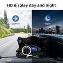 Motorcycle Speedometer Gauge Digital Speedometer for Motorcycle LCD Gauge Cluster MPH Dashboard Speedo Meter with Tach, Odo, Oil Level, Gear
