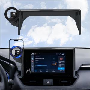 Car Phone Holder for 2019-2025 Toyota RAV4 Accessories, 360 Rotation, Compatible with MagSafe 25 Pieces of N52 Super Strong Magnets(for 7/8-inch Screen only)