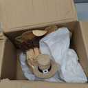 Winemana Thanksgiving Turkey Decor 7.9" Tall Sisal Turkeys Table Centerpiece with Top Hat, Fall & Harvest Home Decor, Thanksgiving Decorations Indoor