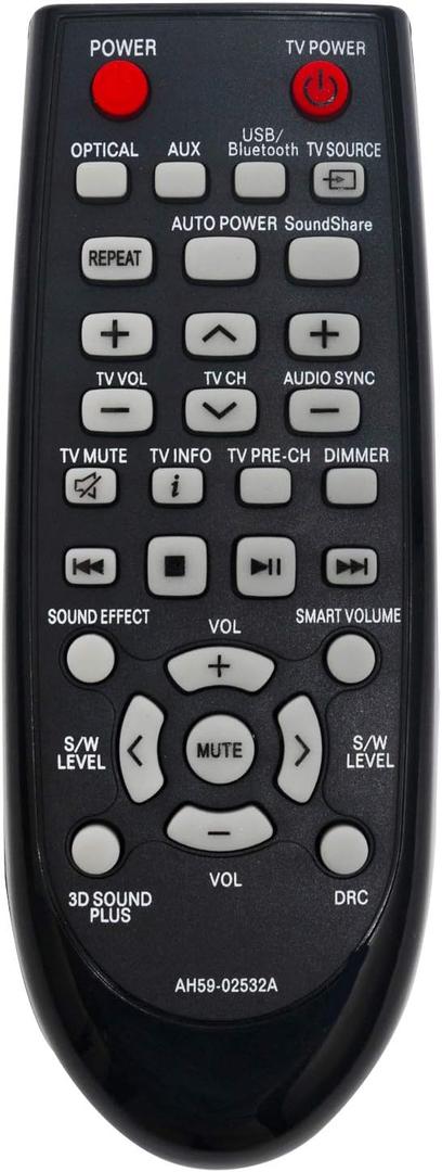New AH59-02532A Replacement Remote Control fit for Samsung Sound Bar System HW-F355 HW-F355/ZA HW-F355/ZC HW-FM35 HW-FM35/ZA HWF355 HWF355/ZA HWF355/ZC HWFM35 HWFM35/ZA