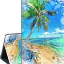 Case for Kindle Fire HD 10 & 10 Plus Tablet (11th Generation, 2021 Release) 10.1", Slim PU Leather Folio Stand Cover with Auto Wake/Sleep, Palm Tree