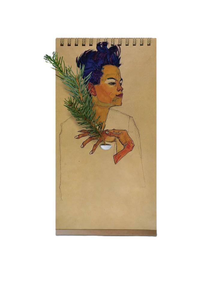 PLAYABLE ART Flip Vase - Tabletop Notebook-Styled Vase for Flowers and Art - Change Through 7 Unique Drawings That Fits Your Mood - Designed by Spextrum® (Gold Vases)