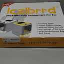 Foldable Cat Litter Box, Fully Enclosed Litter Box with Lid, Covered Kitty Kitten Litter Boxes Enclosure with Scoop, Odor Control, Easy to Clean, 3 Modes for Cat up to 12 lbs(White&Grey)