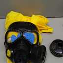 Halloween Yellow Hazmat Suit Cosplay Costume for Adult Men,Hazmat Jumpsuit Cosplay Costume Gas Mask Props Gloves