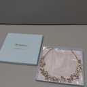 Oriamour Crystal Wedding Headbands Handmade Bridal Headpieces For Bride Flower Girl Wedding Hair Accessories For Bridesmaids Prom Party (Gold)