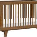 babyletto Hudson 3-in-1 Convertible Baby Crib with Toddler Bed & Daybed Conversion - Strong, Durable & Easy to Assemble - GREENGUARD Gold Certified w/ 4 Adjustable Mattress Heights - Natural Walnut